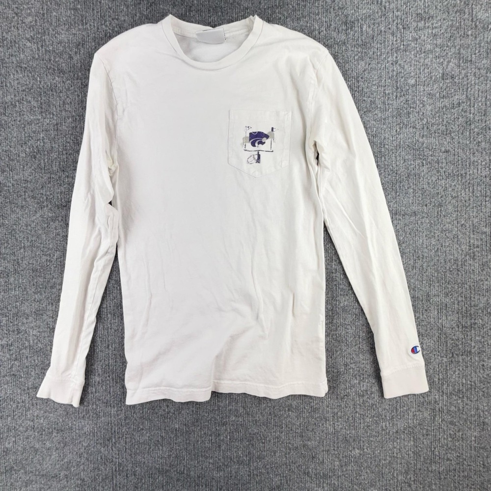 Champion Kansas State Wildcats Womens Small White Long Sleeve NCAA Football Tee